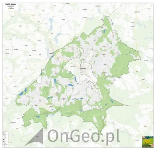 Mapa gminy Białogard